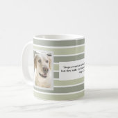 Green Stripes Deux Photo Mug (Devant gauche)