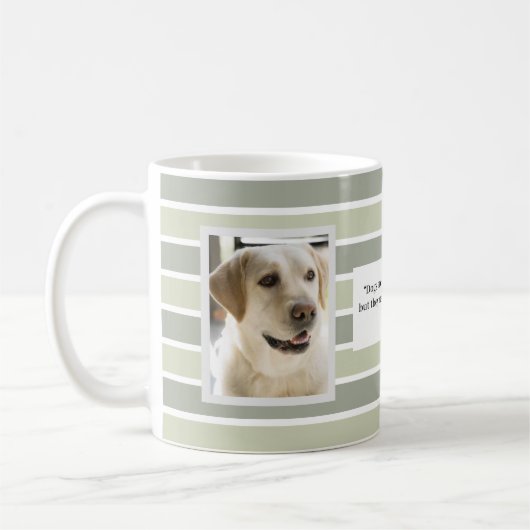 Green Stripes Deux Photo Mug (Gauche)