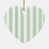 Green Stripes Heart Ornament (Achterkant)
