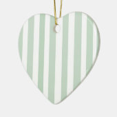 Green Stripes Heart Ornament (Links)