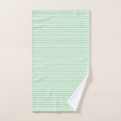 Green Stripes Initialen Badhanddoek Set Bad Handdoek (Handdoek)