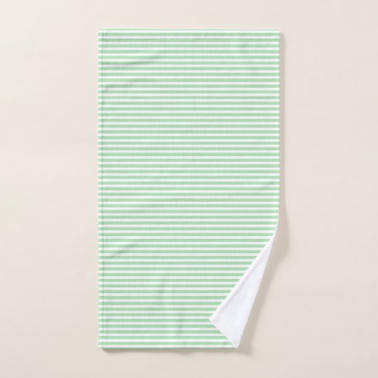 Green Stripes Initialen Badhanddoek Set Bad Handdoek (Handdoek)