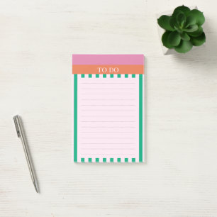 Green Stripes Kleurrijke Dagboek Notitieboek Post-it® Notes