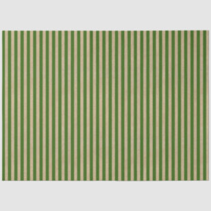 Green Stripes  Kraft Brown met kerstmis Tissuepapier
