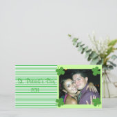 Green Stripes St. Patrick's Carte photo (Debout devant)