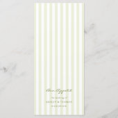 Green Stripes Wedding Menu (Dos)