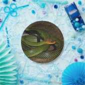 Green Struik Rat Snake Papieren Bordje (Feest)