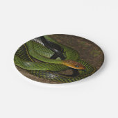 Green Struik Rat Snake Papieren Bordje (Gekanteld)