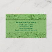Green Stucco Texture Visitekaartje (Achterkant)