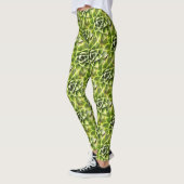 Green Succulent Close Cacti Art Leggings (Links)