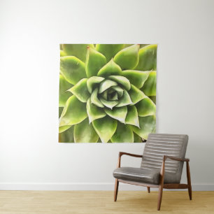Green Succulent Close Cacti Art Wandkleed