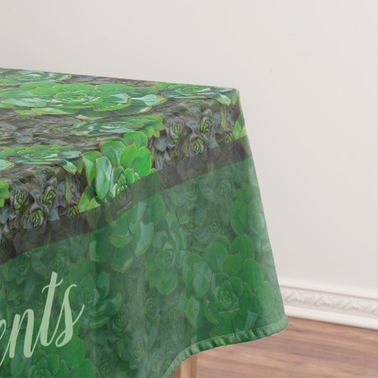 Green Succulents Lattice Pattern Tablecloths Tafelkleed (Voorbeeld)