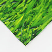 Green Summer Grass Texture Fleece Deken (Hoek)
