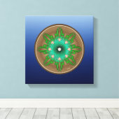 Green Sun Canvas Afdruk (Insitu (Houten vloer))