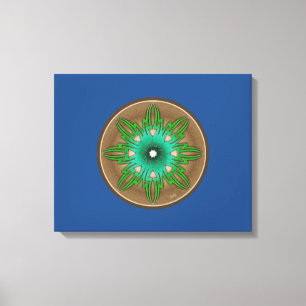 Green Sun Canvas Afdruk