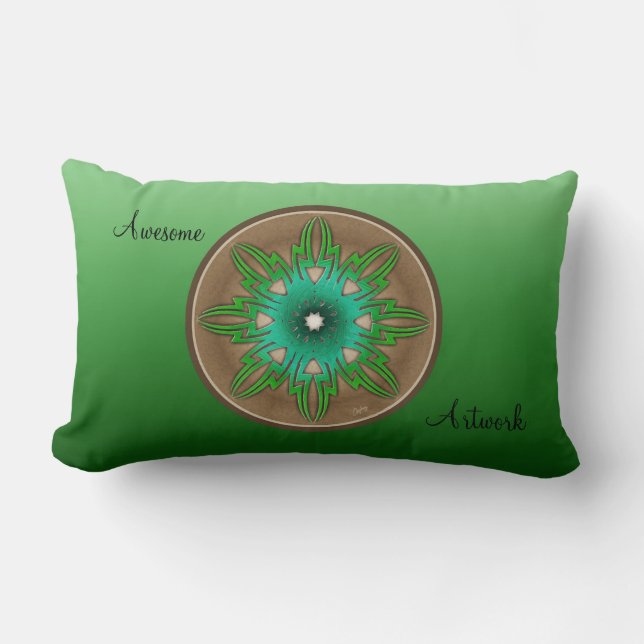 Green Sun Kussen (Voorkant)