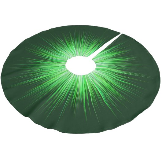 Green Sunburst Pattern Kerstboom Rok (Gekanteld)