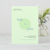 Green Sunburst Wedding Invitations (Debout devant)