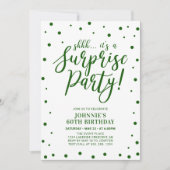 Green Surprise Adulte Anniversaire Fête Invitation (Devant)