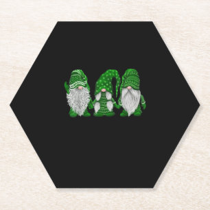 Green Sweater Gnome St. Patrick's Day Irish Gnome Kartonnen Onderzetters