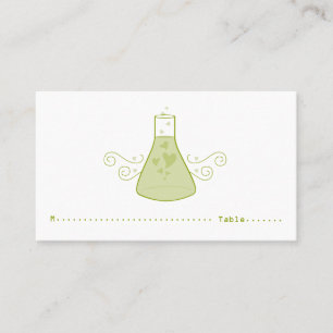 Green Sweet Chemistry Place Card Plaatskaartje