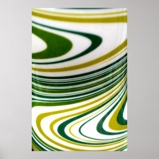Green Swirl Canvas Print (Voorkant)