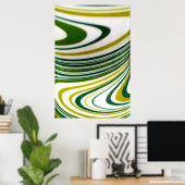 Green Swirl Canvas Print (Thuiskantoor)