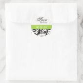 Green Swirl Enregistrer le sticker de date (Sac)