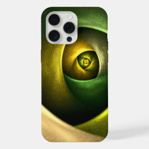 Green Swirl Floral Modern Abstract Kunstpatroon #2 iPhone 15 Pro Max Hoesje