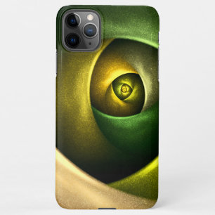 Green Swirl Floral Modern Abstract Kunstpatroon #2 iPhone 11Pro Max Hoesje