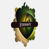 Green Swirl Floral Modern Abstract Kunstpatroon #2 Ornament Kaart (Rechts)