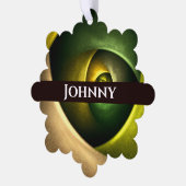 Green Swirl Floral Modern Abstract Kunstpatroon #2 Ornament Kaart (Links)