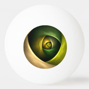 Green Swirl Floral Modern Abstract Kunstpatroon #2 Pingpongballen