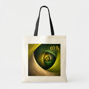 Green Swirl Floral Modern Abstract Kunstpatroon #2 Tote Bag