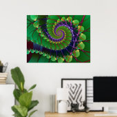 Green Swirl Poster (Thuiskantoor)