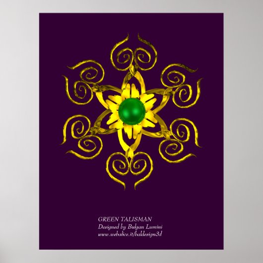 GREEN TALISMAN, paars Poster (Voorkant)