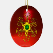 GREEN TALISMAN, RED RUBY KERAMISCH ORNAMENT (Rechts)