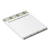 Green Tan en Brown Retro 70's Pattern Notitieblok (Schuin)