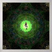 Green Tara Mantra - Bescherming tegen gevaren en s Poster (Voorkant)