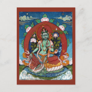 Green Tara Tibetan Goddess of Compassion Briefkaart