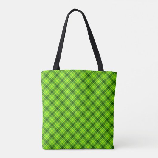 Green Tartan Checkered Plaid Pattern-57578 Draagtas (Achterkant)