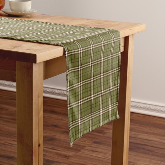 Green Tartan Long Table Runner Lange Tafelloper (Voorbeeld)