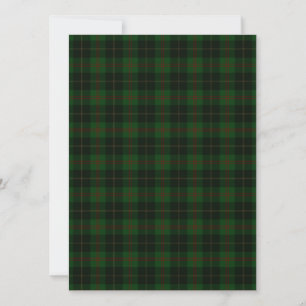 Green Tartan Plaid Scottish Motif carte plat
