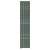 Green Tartan Pset Table Runner Korte Tafelloper (Voorkant)