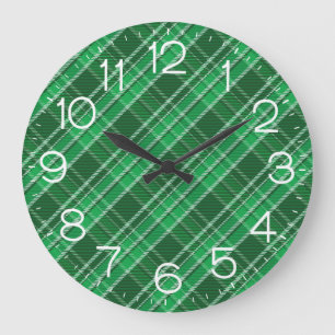 Green Tartan Swahili Plaid Pattern-82009 Grote Klok