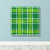Green Tartan Wrapped Canvas (Insitu (Houten vloer))