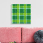Green Tartan Wrapped Canvas (Insitu (Woonkamer))
