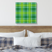 Green Tartan Wrapped Canvas (Insitu (Slaapkamer))