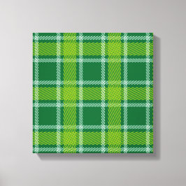 Green Tartan Wrapped Canvas