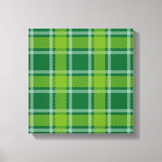 Green Tartan Wrapped Canvas (Voorkant)